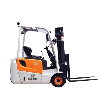 Electric Forklift lifting pallet