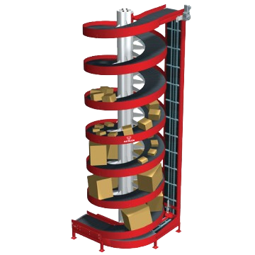 Spiral Conveyor moving items vertically